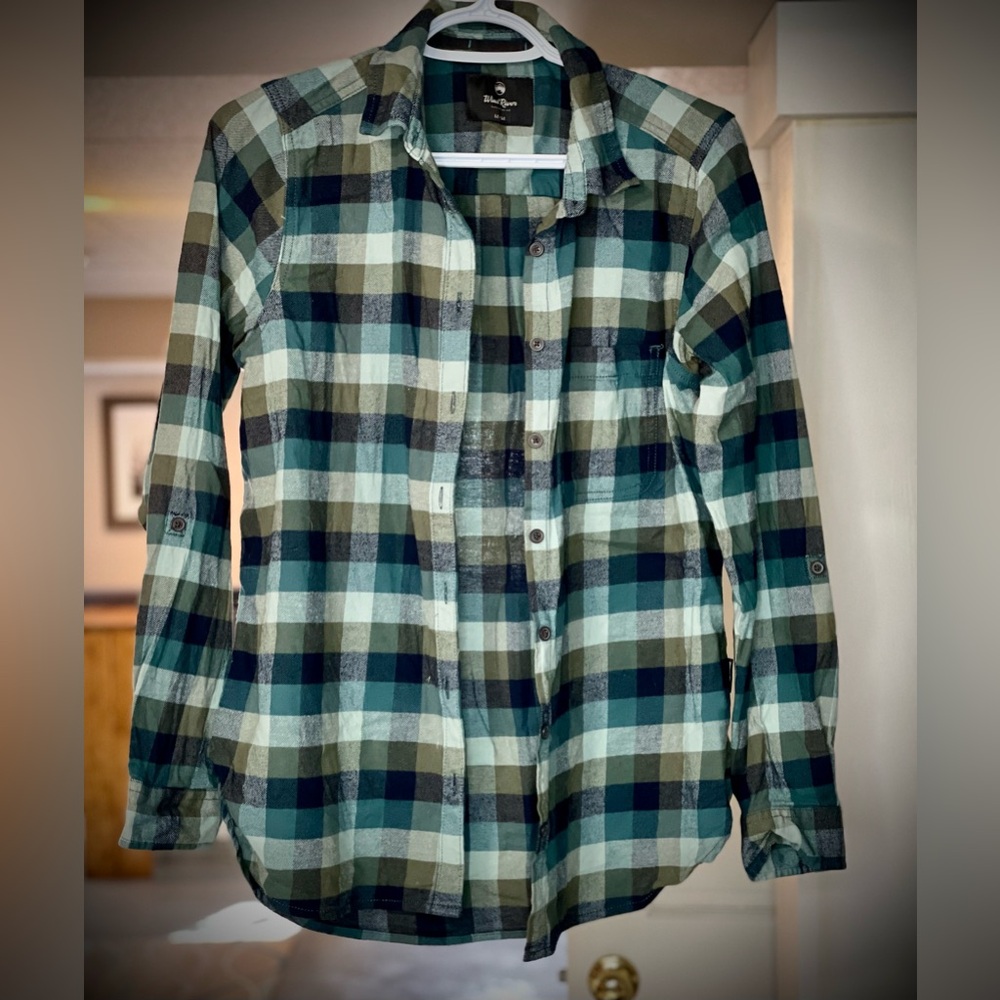 Plaid Button-Up Shirt